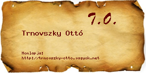 Trnovszky Ottó névjegykártya