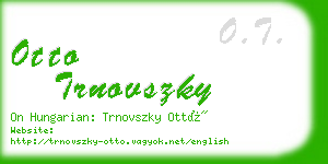 otto trnovszky business card